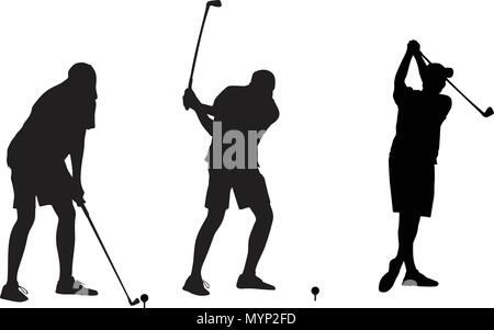 Prend un golfeur shot Illustration de Vecteur