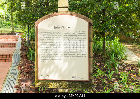 Le Jardin d'épices à Fort Canning Park à Singapour Banque D'Images