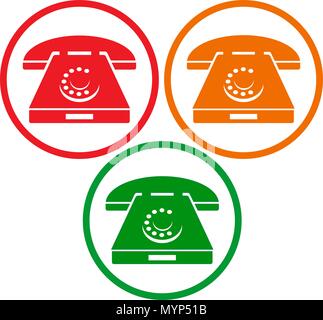 Illustration d'un téléphone à cadran, noir Illustration de Vecteur