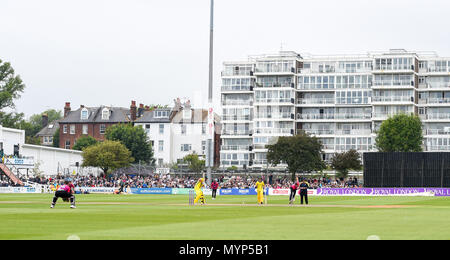 Le 50 match de cricket au tour entre la promenade Sussex et l'Australie à la 1ère du terrain dans le comté Central Hove. 07 Juin 2018 Banque D'Images