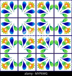 Motif arabesque transparente 600x600, papier peint à l'aquarelle avec des fleurs et des feuilles, l'arrière-plan créatif et unique Banque D'Images