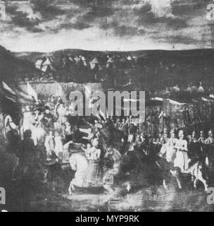 . Anglais : Plafond dans la salle des chevaliers du château de Pidhirtsi (Siège de Smolensk). Polski : Plafon w zamku Sali Rycerskiej Podhorcach Smoleńska Oblężenie (w). Années 1640. 424 Inconnu 04 Plafon Sala Hotel Zielony Banque D'Images