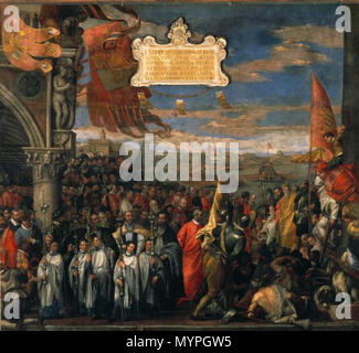 . Italiano : Paolo Véronèse . 6 juillet 2014, 13:44:20. Paolo Caliari 456 Ritorno vittorioso da Chioggia del doge Andrea Contarini Banque D'Images