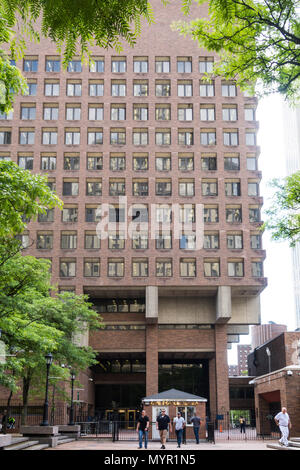 Siège de la Police de la ville de New York, les employés de la police, on Plaza, NYC Banque D'Images