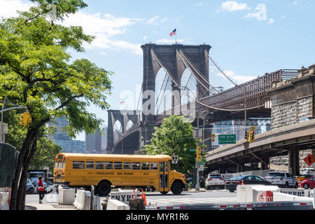 Pont de Brooklyn de Manhattan, New York, USA Banque D'Images