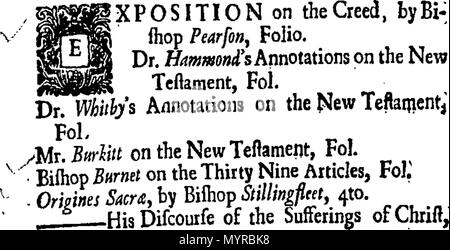 . Anglais : Fleuron du livre : une exposition sur les trente-neuf articles de l'église d'Angleterre : recueillies sur les écrits des plus célèbres divines de l'église dit, ancienne et moderne ; mais surtout hors de l'Amérique latine M. Welchman, exposition et les auteurs d'y prévue ; et abondant avec Scripture-Proofs à longueur, et Citations des pères des trois premiers siècles. Par John placage, un prêtre de l'Église d'Angleterre. 334 Une exposition sur les trente-neuf articles de l'église d'Angleterre- recueillies sur les écrits des plus célèbres divines de ladite Banque D'Images