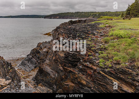 Le temps orageux au Parc Naturel de fours, étuves Road, Riverport, Nova Scotia, Canada Banque D'Images