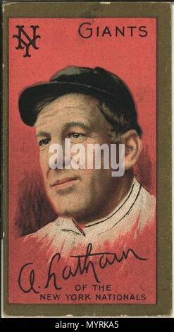 . Anglais : Titre : Arlie Latham, New York Giants, portrait de carte de baseball Abstract/moyenne : 1 impression photomécanique. . 1911. American Tobacco Company, parrainer 379 Arlie Latham, New York Giants, portrait carte de base-ball RCAC2008677493 Banque D'Images