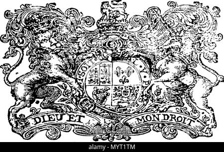 . Anglais : Fleuron du livre : Anno Regni Georgii Regis Magn ? Britanni ?, Franci ?, & Hiberni ?, nono. Au Parlement européen commencé et Holden à Westminster, le neuvième jour d'octobre, Anno Dom. 1722. Dans la neuvième année du règne de notre Seigneur souverain George, par la grâce de Dieu, de Grande-Bretagne, de la France et de l'Irlande, le Roi, défenseur de la foi, &c. en cours de la première session de la présente législature. 361 Anno Regni Georgii Regis Magn Fleuron N050234-54 Banque D'Images