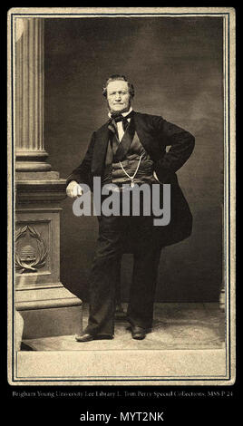N° d'appel : MSS P24 Case 2 Dossier 1 . La Brigham Young à côté d'un pilier. circa 1855 1123 MSS P 24 B2 F1 Banque D'Images
