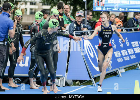 Nottingham, Royaume-Uni. Jun 7, 2018. Tag Team France le prochain concurrent dans le crédit relais Crédit : Dan Cooke : Dan Cooke/Alamy Live News Banque D'Images