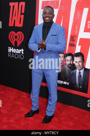 Los Angeles, USA. 7 juin, 2018. Hannibal Buress acteur assiste à la Warner Bros Pictures et New Line Cinema présente la première mondiale de 'Tag' le 7 juin 2018 au Regency Village Theatre de Los Angeles, Californie. Photo de Barry King/Alamy Live News Banque D'Images