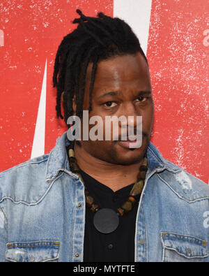 Los Angeles, Californie, USA. 7 juin, 2018. OPEN MIKE EAGLE arrive à la balise première mondiale au Regency Village Theatre à Westwood, en Californie. Credit : Billy/Bennight ZUMA Wire/Alamy Live News Banque D'Images