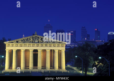 1992 réplique du Parthénon HISTORIQUE CENTENNIAL PARK NASHVILLE SKYLINE NEW YORK USA Banque D'Images