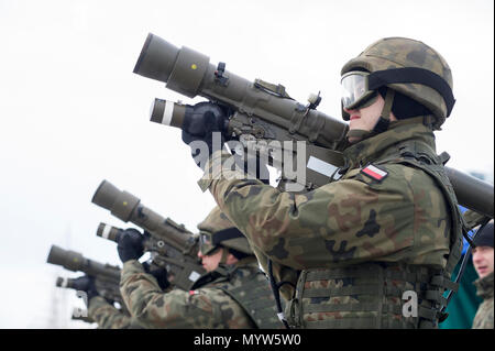 Polish les systèmes portables de défense antimissile Grom PZR système avec launcher à Gdynia, Pologne. 14 janvier 2017 © Wojciech Strozyk / Alamy Stock Photo Banque D'Images