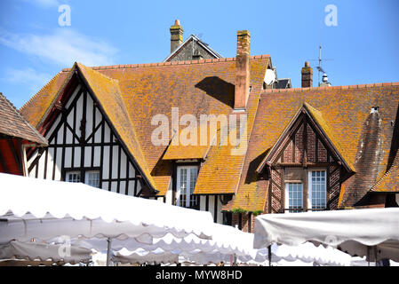 Place du marché, Deauville, Normandie, France, Europe Banque D'Images