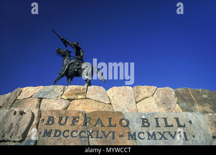 1992 HISTORIQUE BUFFALO BILL - LA STATUE SCOUTE (©GERTRUDE VANDERBILT WHITNEY 1924) CENTRE HISTORIQUE BUFFALO BILL CODY WYOMING USA Banque D'Images