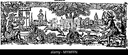 . Anglais : Fleuron du livre : Mille et Une Nuits de divertissements. Composé de mille et une histoires. Dit la Sultaness des Indes, ... Traduit en Français à partir de la MSS, par M. Galland, ... et maintenant fait en anglais de la dernière édition de Paris. ... 373 nuits d'animations Fleuron T221032-1 Banque D'Images