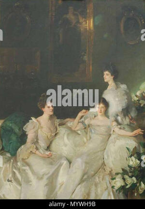. Anglais : Le Wyndham Soeurs John Singer Sargent, peintre américain 1899 le Metropolitan Museum of Art, NY Huile sur toile 292,1 x 213,7 cm (115 x 84 1/8 in.) : [Signatures] en bas à droite : John S. Sargent BWolfe Fonds, Catharine Lorillard Wolfe, 1927 Collection : jpg la satisfait / jasonj05's Photostream . 1899. John Singer Sargent Naissance : 12 janvier 1856, Florence est mort : 14 avril, 1925, Londres, Royaume-Uni 99 Le Wyndham Soeurs Banque D'Images
