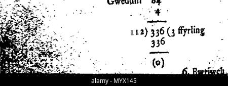 . Anglais : Fleuron du livre : arithmétique, neu rifyddeg. ... Ail a argraphiad gan John Roberts. ... 377 arithmétique, neu rifyddeg. - Yr ail argraphiad gan John Roberts. - Fleuron T099876-5 Banque D'Images