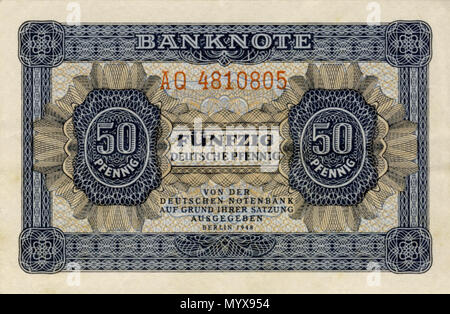 . 50 Pfennig, 1948 . 1948. LutzBruno 1 50 Pfennig1948a Banque D'Images