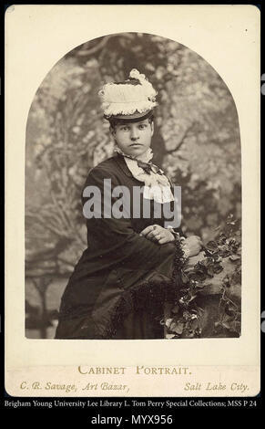 N° d'appel : MSS P24 Case 2 9 Dossier . Young woman portrait assis. Entre vers 1875 et vers 1890 1253 MSS P 24 B2 F9 Banque D'Images