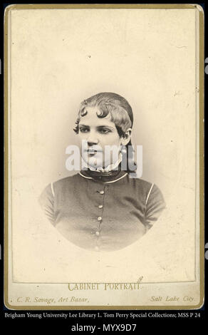 N° d'appel : MSS P24 Dossier Encadré 2 10 . Jeune femme buste portrait. Entre vers 1875 et vers 1890 2264 MSS P 24 B2 F10 Banque D'Images