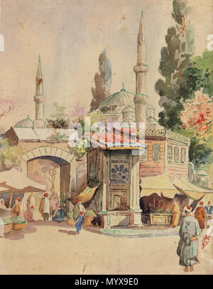 . Titre inconnu . 19011 Abdul Qadir al-Rassam - titre inconnu - Google Art Project Banque D'Images