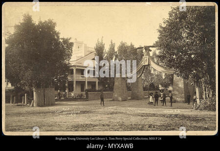 N° d'appel : MSS P24 Dossier Encadré 3 4 . Eagle Gate. Beehive House Salt Lake City C.R. Savage Photo.. circa 1856 2377 MSS P 24 B3 F4 Banque D'Images