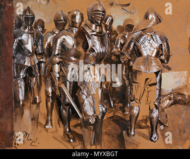 . Chambre 'Armor' Fantasy, 1866 . 18667 Adolf Menzel - Chambre "Armor Fantasy", 1866 - Google Art Project Banque D'Images