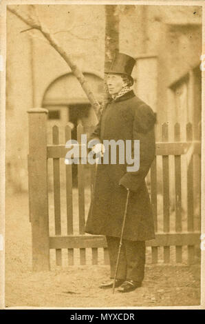 . Anglais : Hans Christian Andersen photographié dans l'arrière-cour de Amaliegade Collin House (9 = à Copenhague, Danemark 9 Amaliegade 9 - Hans Christian Andersen Banque D'Images