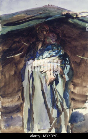 . Mère bédouine . vers 1905 16 Brooklyn Museum - Mère bédouine - John Singer Sargent Banque D'Images