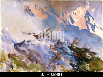 . Mountain Fire . vers 1903 17 Brooklyn Museum - Mountain Fire - John Singer Sargent Banque D'Images