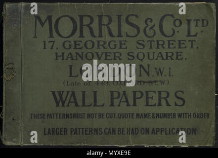 . Échantillon papier peint la couverture du livre . Entre 1915 et 1917 17 Le Musée de Brooklyn - Livre d'échantillons de papier peint - William Morris et de l'entreprise Banque D'Images