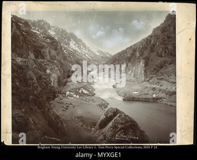 N° d'appel : MSS P24 Oversized fort . 785 MSS P 24. vers 1867 Bear River 5, Canon, en Utah. C.R. Savage, Photo Banque D'Images