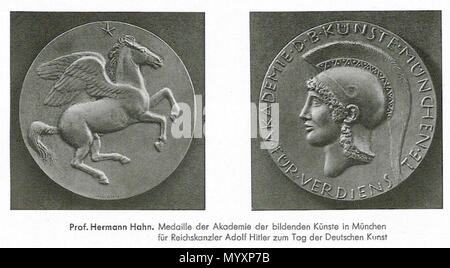 45 Hermann Hahn - Medaille der Akademie der bildenden Künste de Munich, 1933 Banque D'Images