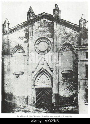 . Italiano : la chiesa è nel 1872 demolita . 1872. Inconnu 32 Ex chiesa di Sant' Antonio Banque D'Images