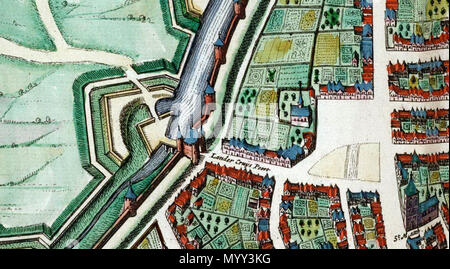 . Anglais : Maastricht, Pays-Bas. Détail d'une carte de Maastricht à partir de l'Atlas van Blaeu (1652) montrant le nord-ouest autour de Lindenkruispoort. . 1649. Joan Blaeu (1596-1673) Alternative Names Johannes Blaeu ; John Wiliamson ; Johannes Blaeu Willemszoon Blaeu cartographe hollandais Description et éditeur Date de naissance/décès 23 Septembre 1596 21 décembre 1673 Lieu de naissance/décès Alkmaar Amsterdam Amsterdam lieu de travail ; contrôle d'autorité Vienne : Q379677 : VIAF ?41887929 ISNI : ?0000 0001 2100 8755 ULAN : ?500071653 RCAC : ?n80069080 NLA : ?35682552 14 WorldCat Maastricht, Li Banque D'Images