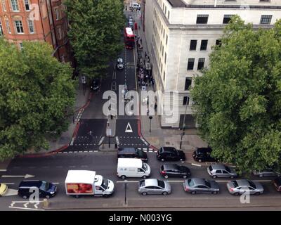 Marylebone, Londres, Royaume-Uni. 6e août, 2015. Le trafic à 16h30 London Marylebone grève tube plastique Crédit : photo / StockimoNews/Alamy Live News Banque D'Images