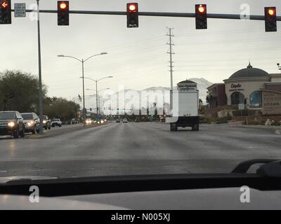 Henderson, Las Vegas, Nevada, USA. 06Th Feb 2016. Las Vegas NV Février neige 1-2016/StockimoNews pedroxHizzo : Crédit/Alamy Live News Banque D'Images