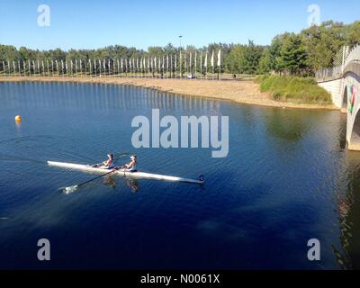 Vieille Castlereagh Rd, Castlereagh NSW, Australie. Feb 13, 2016. Sydney International Regatta Centre (construit pour les Jeux Olympiques de 2000) est l'hôte de la Nouvelle Galles du Sud les Championnats d'aviron. /StockimoNews mjmediabox : Crédit/Alamy Live News Banque D'Images