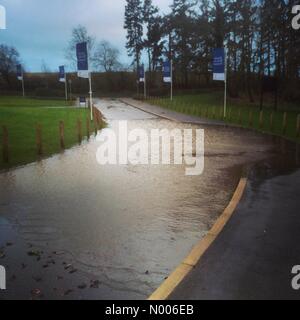 Tuesley Ln, Godalming, Surrey, UK. Mar 28, 2016. Météo du 28 mars 2016 Royaume-Uni : Katie tempête apporte des vents violents et des inondations à la Home Counties. /StockimoNews jamesjagger : Crédit/Alamy Live News Banque D'Images