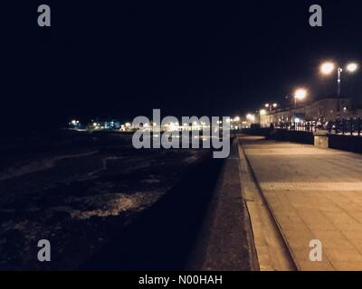 Le littoral du pays de Galles, Royaume-Uni. 21 oct, 2017. uk weather. storm brian hits littoral gallois. crédit : Graham m. Lawrence/stockimonews/Alamy live news Banque D'Images