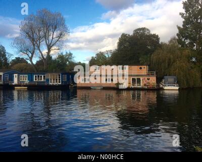 East Molesey, Royaume-Uni. 22 octobre 2017. Tamise après-midi d'automne près du club de cricket East Molesey crédit : PennPix/Matt Pennington/StockimoNews/Alamy Live News Banque D'Images