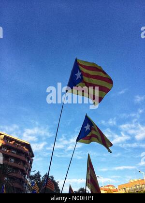 79, Barcelone, Espagne. 11 novembre 2017. Manifestation contre l'emprisonnement de membres du gouvernement catalan, le 11 novembre crédit : Queralt Sunyer/StockimoNews/Alamy Live News Banque D'Images