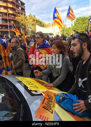 79, Barcelone, Espagne. 11 novembre 2017. Manifestation contre l'emprisonnement de membres du gouvernement catalan, le 11 novembre crédit : Queralt Sunyer/StockimoNews/Alamy Live News Banque D'Images