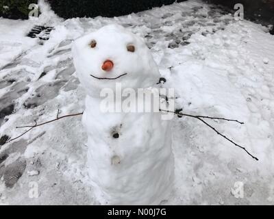 Colchester, UK. Déc 10, 2017. Un bonhomme sourire le 20 décembre 2017, à Colchester, Essex, Royaume-Uni. Credit : Stephanie Humphries/StockimoNews/Alamy Live News Banque D'Images