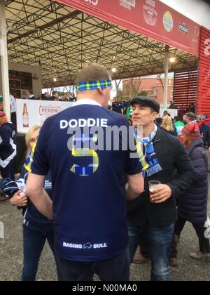 Rome, Italie. 17Th Mar, 2018. Doddie Weir s'entretient avec ventilateur à Rome Crédit : PennPix StockimoNews/Pennington/MAT/Alamy Live News Banque D'Images