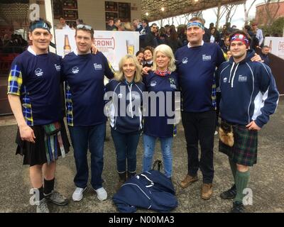 Rome, Italie. 17Th Mar, 2018. Doddie Weir et amis de Rugby à Rome Crédit : PennPix StockimoNews/Pennington/MAT/Alamy Live News Banque D'Images