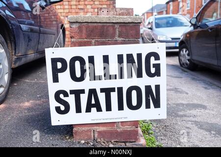 Élections locales UK - Worcester, Royaume-Uni - Jeudi 3 mai 2018 - élections locales aujourd hui pour Worcester City Council pour un tiers des sièges du Conseil. Les bureaux de vote sont ouverts à travers la ville. Banque D'Images